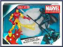 Iron Man vs Black Panther from Marvel Universe - Fury Files - Exclusives manufactured by Hasbro [Front]