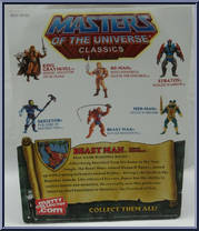Beast Man from Masters of the Universe - Classics - Basic Series manufactured by Mattel [Back]