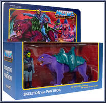 Skeletor and Panthor from Masters of the Universe - Basic Series manufactured by Super7 [Front]