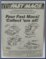 Ronald McDonald Runabout from McDonald's - Fast Macs manufactured by ERTL [Back]