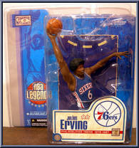Julius Erving (Phildelphia 76ers) from McFarlane's Sports Picks - NBA - NBA Legends - Series 1 manufactured by McFarlane [Front]