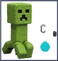 Creeper from Minecraft - Movie - Basic Series manufactured by Mattel [Loose]