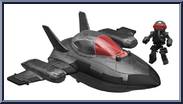 M.A.X.-Tech Stealth Jet (Black) / Pilot (Silver) Action Figure