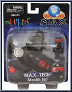 M.A.X.-Tech Stealth Jet (Translucent Black) / Pilot (Black) Action Figure