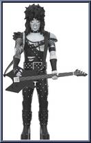 Nikki Sixx (Shout At The Devil) (Black & White) from Motley Crue - ReAction Figures manufactured by Super7 [Loose]