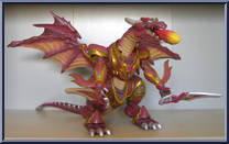 Pyre (Fire Dragon of Tara) from Mystic Knights of Tir Na Nog - Beasts manufactured by Bandai [Loose]
