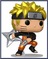 Naruto Uzumaki (Kunai & Shuriken) (Metallic) (Chase) from Naruto - Pop! Vinyl Figures manufactured by Funko [Loose]