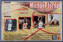 Michael Jordan from NBA Superstars - Then & Now manufactured by Mattel [Back]