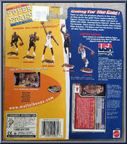 Tim Duncan from NBA Superstars - USA 2000 manufactured by Mattel [Back]