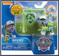 Rocky from Paw Patrol - Pull Back Pups manufactured by Spinmaster [Front]