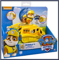 Rubble's Digg'n Bulldozer from Paw Patrol - Vehicles manufactured by Spinmaster [Front]