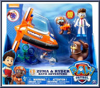 Zuma and Ryder Bath Adventure Playset (Exclusive) from Paw Patrol - Bath Adventure manufactured by Spinmaster [Front]