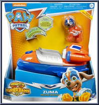 Zuma from Paw Patrol - Mighty Pups Super Paws - Deluxe Vehicles manufactured by Spinmaster [Front]