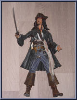 Jack Sparrow (Serious) from Pirates of the Caribbean - Curse of the Black Pearl - 18" Scale manufactured by Neca [Loose]