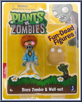 Disco Zombie & Wall-nut from Plants vs Zombies - Fun-Dead Figures manufactured by Jazwares [Front]