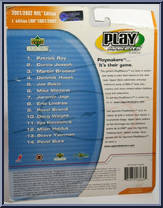 Dominik Hasek from Play Makers - NHL - 2001 / 2002 manufactured by Upper Deck [Back]