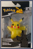 Pikachu (Metallic) from Pokemon Select - Series 3 manufactured by Jazwares [Front]