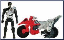 Dino Cycle and Black Ranger from Power Rangers Dino Charge - Dino Cycles manufactured by Bandai [Loose]
