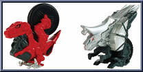 Dino Cycle and Black Ranger from Power Rangers Dino Charge - Dino Cycles manufactured by Bandai [Loose]