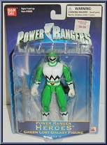 Green Lost Galaxy Figure from Power Rangers Heroes - Series 10 manufactured by Bandai [Front]