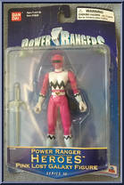 Pink Lost Galaxy Figure from Power Rangers Heroes - Series 10 manufactured by Bandai [Front]