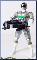 Silver Mega Launching Power Ranger from Power Rangers in Space - Mega Launching manufactured by Bandai [Loose]