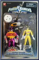 Astro Yellow Power Ranger / Pink Bonus Figure from Power Rangers in Space - Bonus Figures manufactured by Bandai [Front]