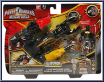 Land Brothers Zord Vehicle and Black Ranger Action Figure