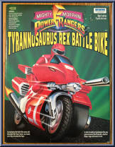 Tyrannosaurus Rex Battle Bike & Red Ranger from Power Rangers Mighty Morphin - Battle Bikes manufactured by Bandai [Front]