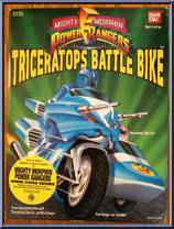 Triceratops Battle Bike & Blue Ranger from Power Rangers Mighty Morphin - Battle Bikes manufactured by Bandai [Front]