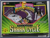 White Ranger from Power Rangers Mighty Morphin - Shark Cycles manufactured by Bandai [Front]