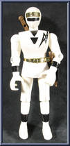 White Ranger from Power Rangers Mighty Morphin - Alien Rangers manufactured by Bandai [Loose]