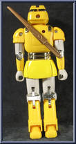 Yellow Battle Borg from Power Rangers Mighty Morphin - Battle Borgs manufactured by Bandai [Loose]