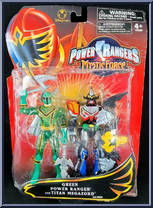 Green Power Ranger and Titan Megazord from Power Rangers Mystic Force - Mega Figure Sets manufactured by Bandai [Front]
