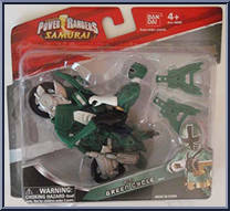 Mini Green Cycle from Power Rangers Samurai - Mini manufactured by Bandai [Front]