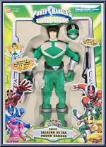 Green Talking Ultra Power Ranger from Power Rangers Time Force - Talking manufactured by Bandai [Front]