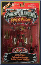 Wild Force Deluxe Red Savage Battle Power Ranger Action Figure