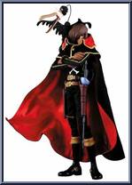 Captain Herlock from Real Action Heroes - Galaxy Express 999 manufactured by Medicom [Loose]