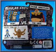 Rigby vs The Urge from Regular Show - Thumb Wrestlers manufactured by Jazwares [Back]