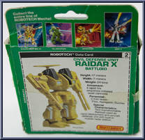Raidar X Battloid from Robotech - Die-Cast manufactured by Matchbox [Back]