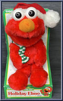 Holiday Elmo from Sesame Street - Plush manufactured by Tyco [Front]