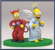 Good & Evil Homer from Simpsons - Series 2 manufactured by McFarlane [Loose]