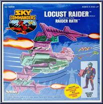 Locust Raider (with Raider Rath) from Sky Commanders - Vehicles manufactured by Kenner [Front]