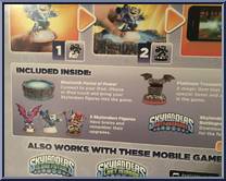 Jet-Vac / Cynder / Double Trouble / Platinum Treasure Chest from Skylanders - Giants - Battlegrounds Mobile Starter Pack manufactured by Activision [Back]