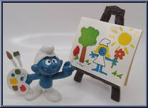 Artist Smurf Action Figure