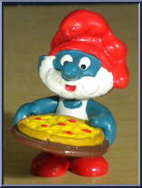 Papa Smurf (Pizza) from Smurfs - Papa Smurfs manufactured by Peyo [Loose]