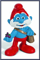 Papa Smurf (Satchel / Berries) from Smurfs - Papa Smurfs manufactured by Peyo [Loose]