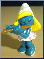 Smurfette (Flute) (White / Pink Dress) from Smurfs - Smurfettes manufactured by Peyo [Loose]