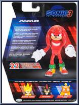 Knuckles from Sonic the Hedgehog 3 - Basic Series manufactured by Jakks Pacific [Back]