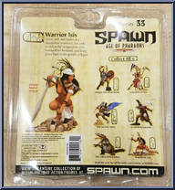 Warrior Isis from Spawn - Series 33 - Age of Pharaohs manufactured by McFarlane [Back]